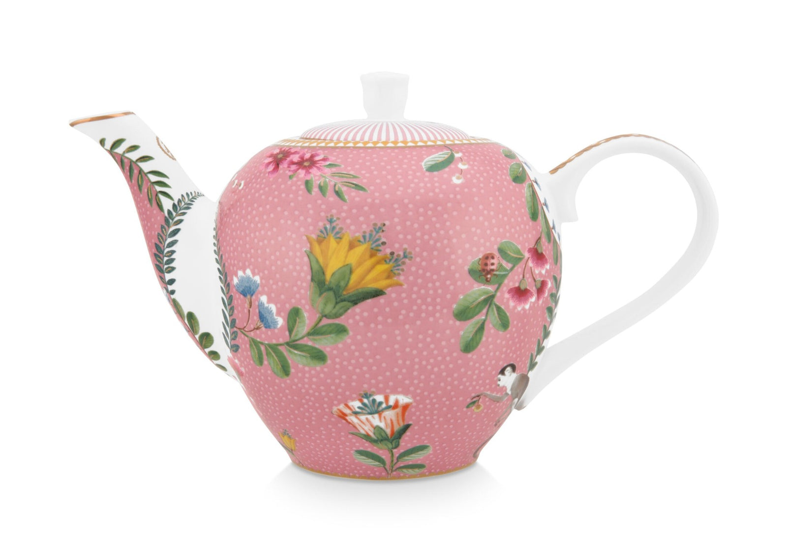 Produktbillede af Pip Studio porcelæn La Majorelle lille pink tepotte 750 ml på tilbud i høj kvalitet