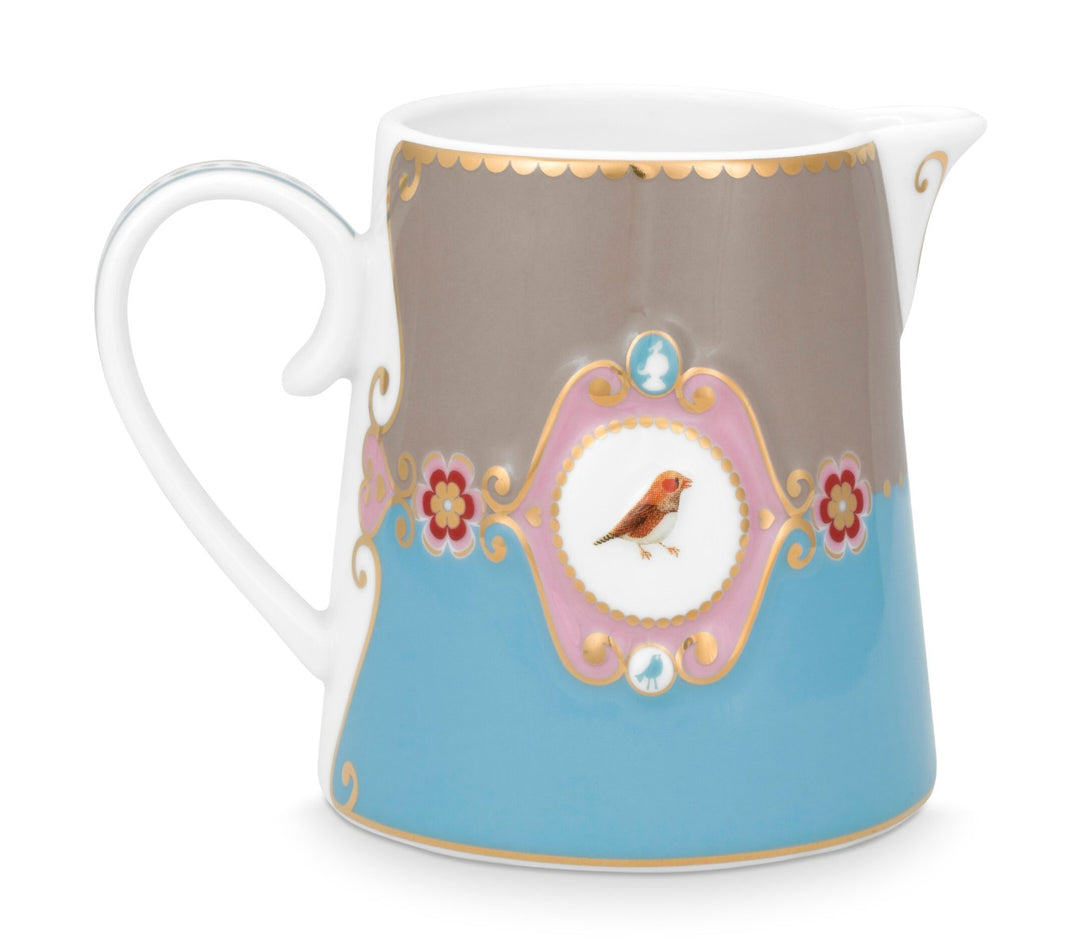 Produktbillede af Jug Small Love Birds Medallion Blue-Khaki 270ml på tilbud i høj kvalitet