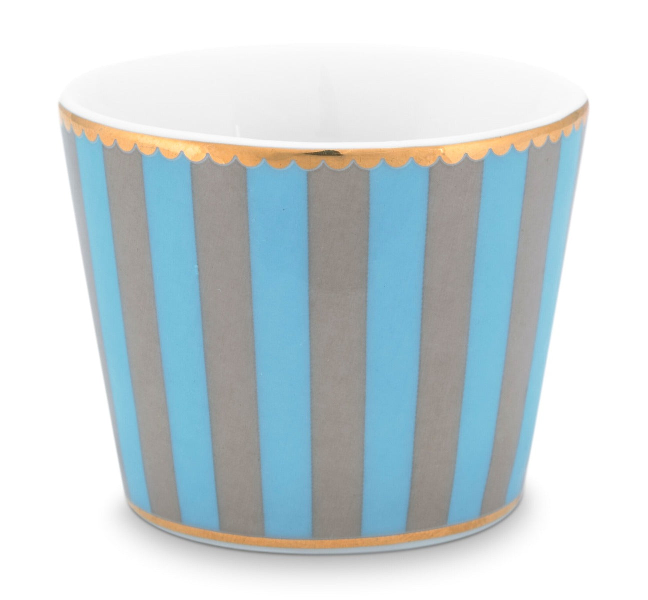 Produktbillede af Egg Cup Love Birds Stripes Blue-Khaki på tilbud i høj kvalitet