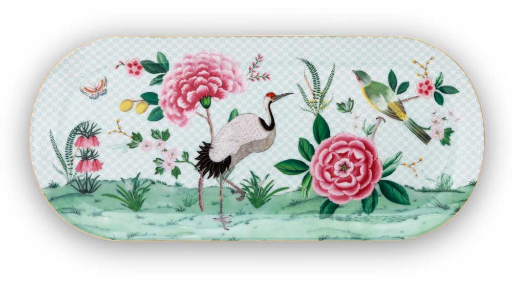 Produktbillede af Pip studio Porcelæn Blushing Birds Stor fad hvid på tilbud i høj kvalitet