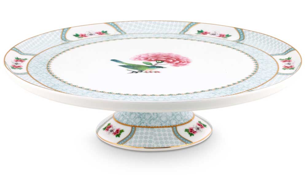Produktbillede af Pip studio Porcelæn Blushing Birds Stor Kagefad Hvid på tilbud i høj kvalitet