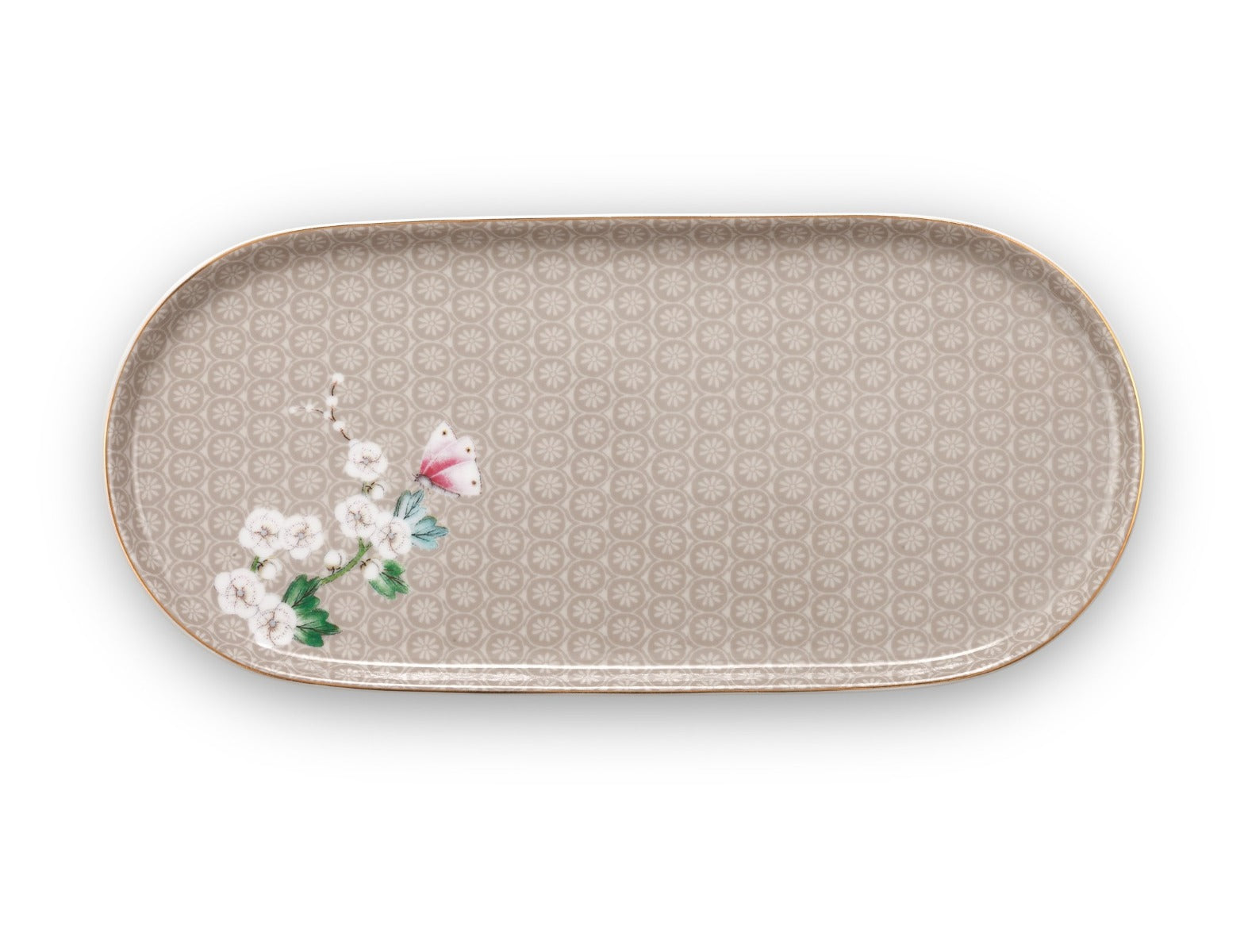 Produktbillede af Plate Sugar & Creamer Kamini Khaki 25x12cm på tilbud i høj kvalitet