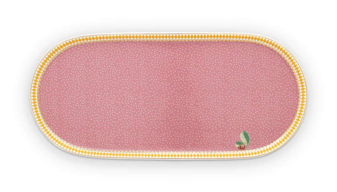 Produktbillede af Plate Sugar & Creamer La Majorelle Pink 25x12cm på tilbud i høj kvalitet