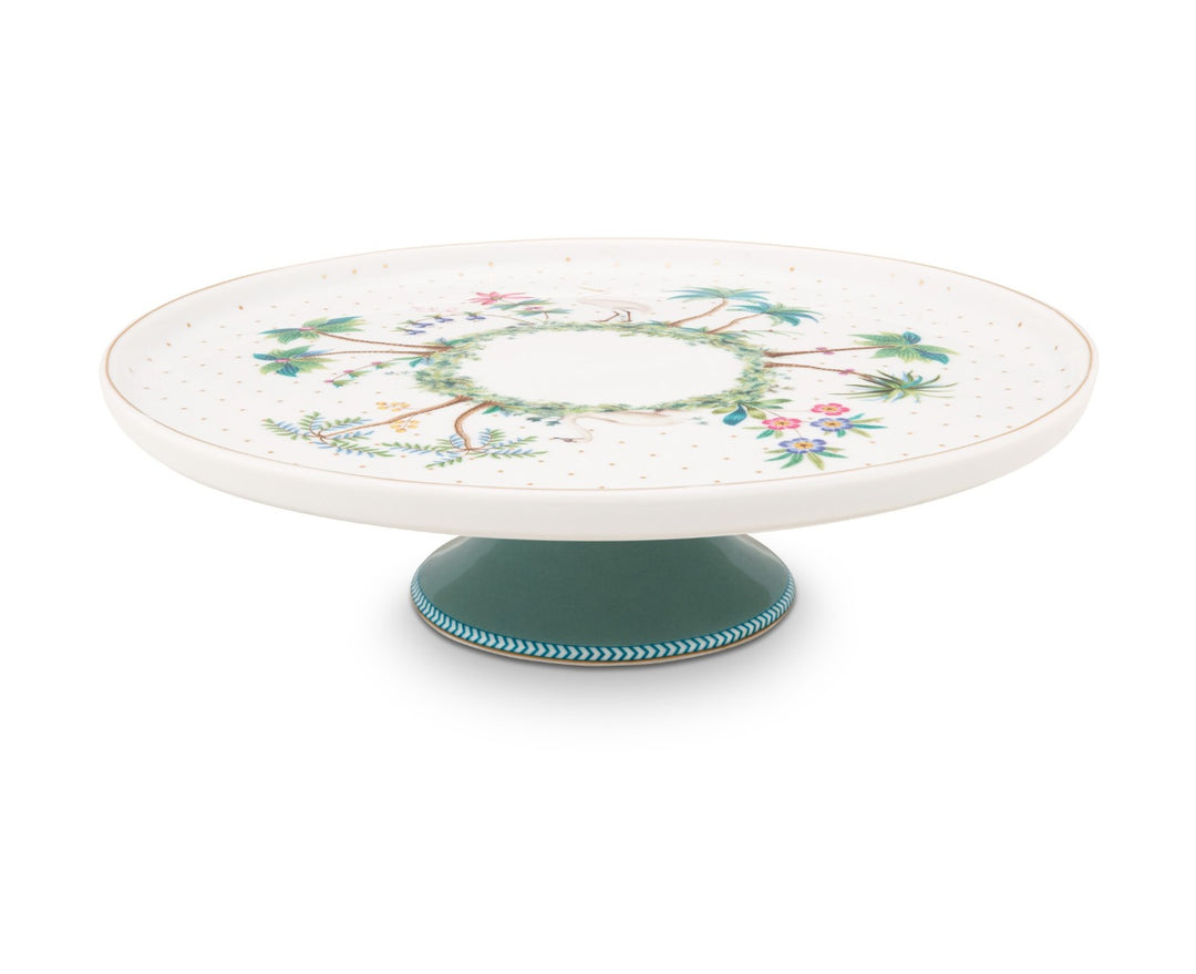 Produktbillede af Mini Cake Tray Jolie Dots Gold 21cm på tilbud i høj kvalitet