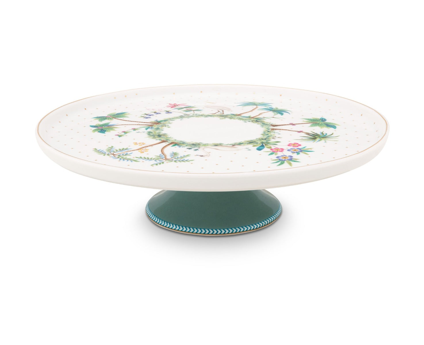 Produktbillede af Mini Cake Tray Jolie Dots Gold 21cm på tilbud i høj kvalitet