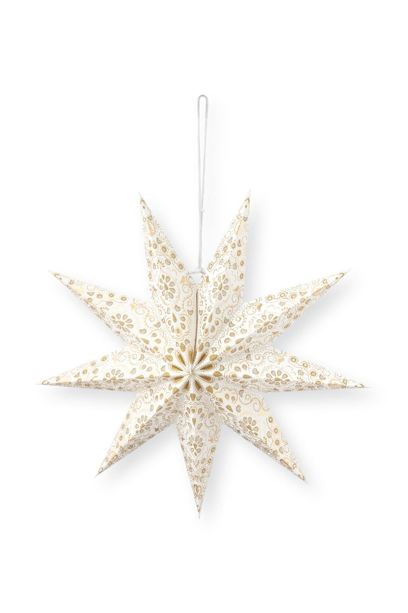 Produktbillede af Christmas Star Paper Gold 60cm på tilbud i høj kvalitet
