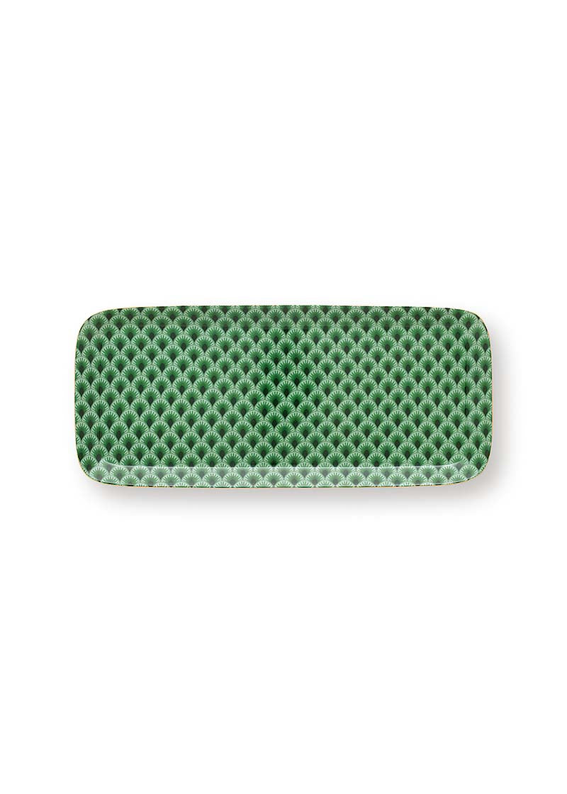 Produktbillede af Tray Suki Green 27x12x1.5cm på tilbud i høj kvalitet