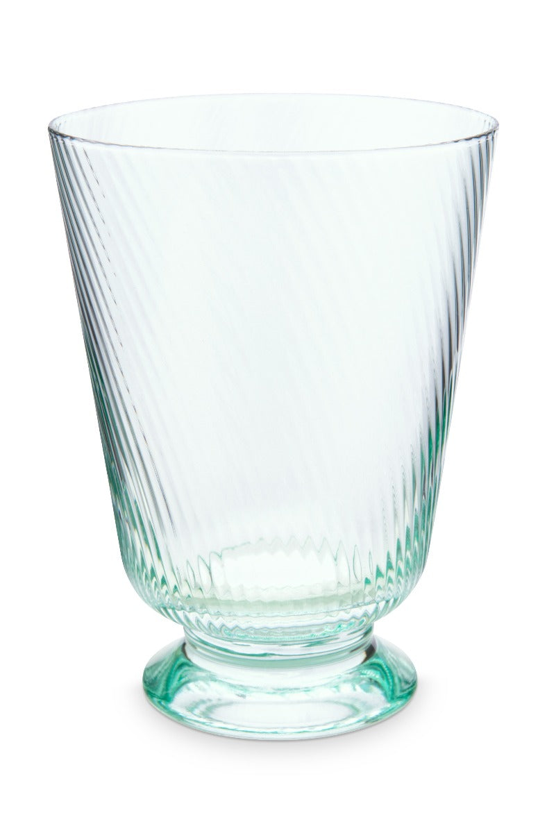 Produktbillede af Water Glass Twisted Green 360ml på tilbud i høj kvalitet