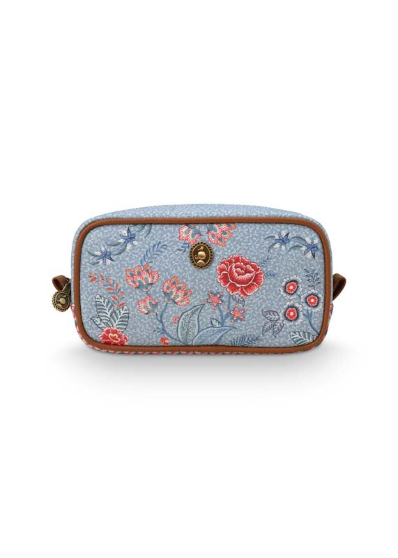 Produktbillede af Cosmetic Bag Square Small Flower Festival Light Blue 20x10.5x7.5cm på tilbud i høj kvalitet