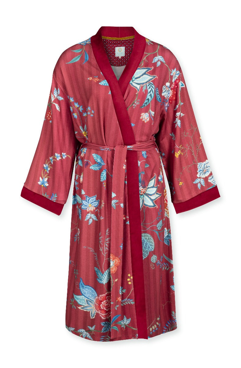 Produktbillede af Pip Studio Kimono Naomi Flower Festival Big Red-XX-Large på tilbud i høj kvalitet