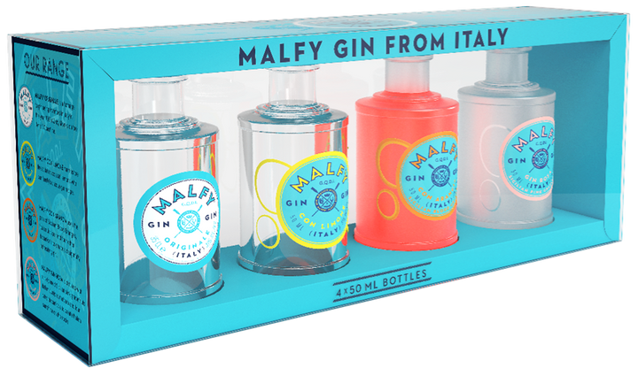 Produktbillede af Malfy Gin Miniature Set 4x5cl/pk på tilbud i premium kvalitet