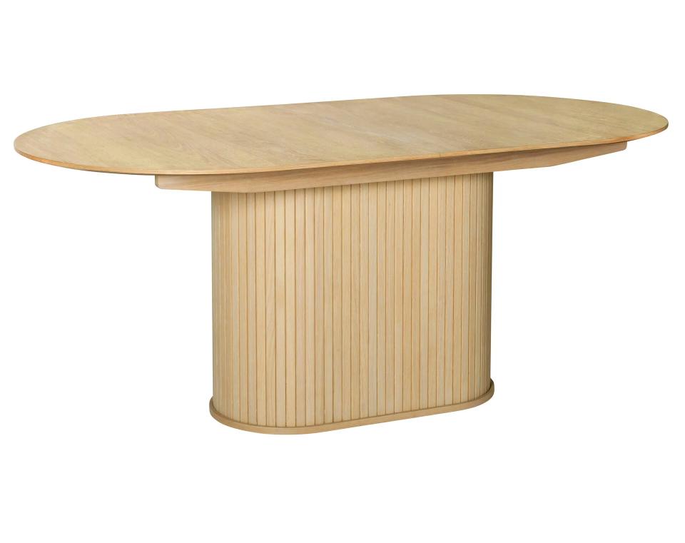 UNIQUE FURNITURE Nola spisebord m. tillægsplade oval natur egetræ 95x180-230