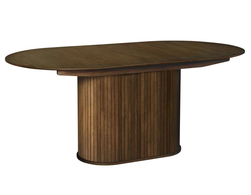 UNIQUE FURNITURE Nola spisebord m. tillægsplade oval røgfarvet egetræ 95x180-230
