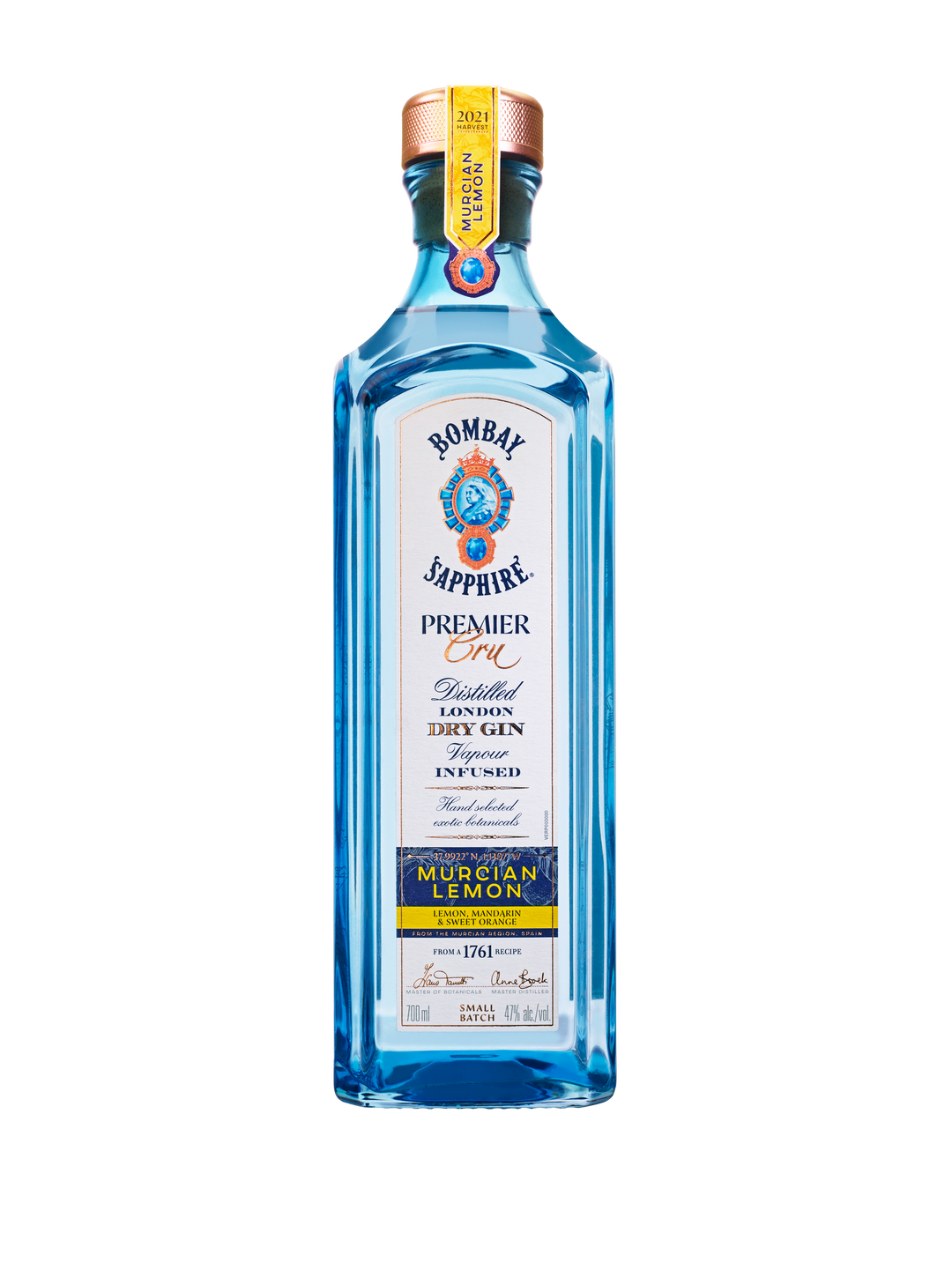 Produktbillede af Bombay Sapphire Premier Cru Murcian Lemon Gin på tilbud – premium kvalitet og detaljer