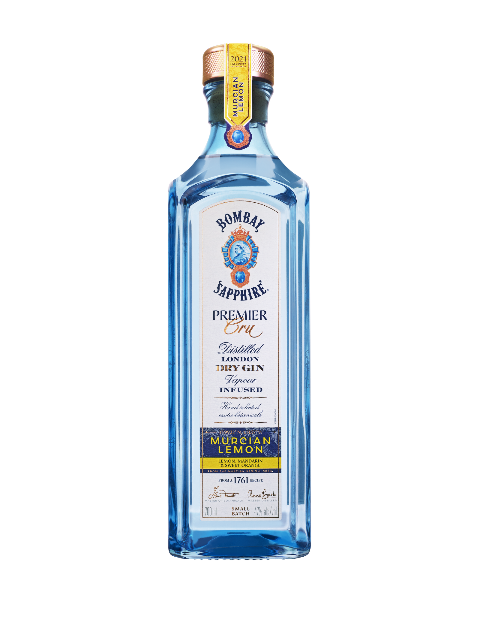 Produktbillede af Bombay Sapphire Premier Cru Murcian Lemon Gin på tilbud – premium kvalitet og detaljer