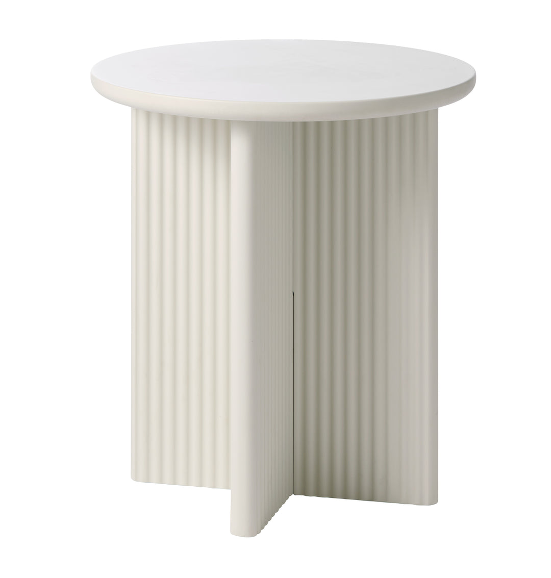 Palma sidebord rund greige MDF Ø50