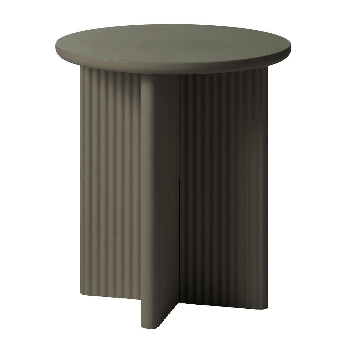 UNIQUE FURNITURE Palma sidebord rund olivengrå MDF Ø50
