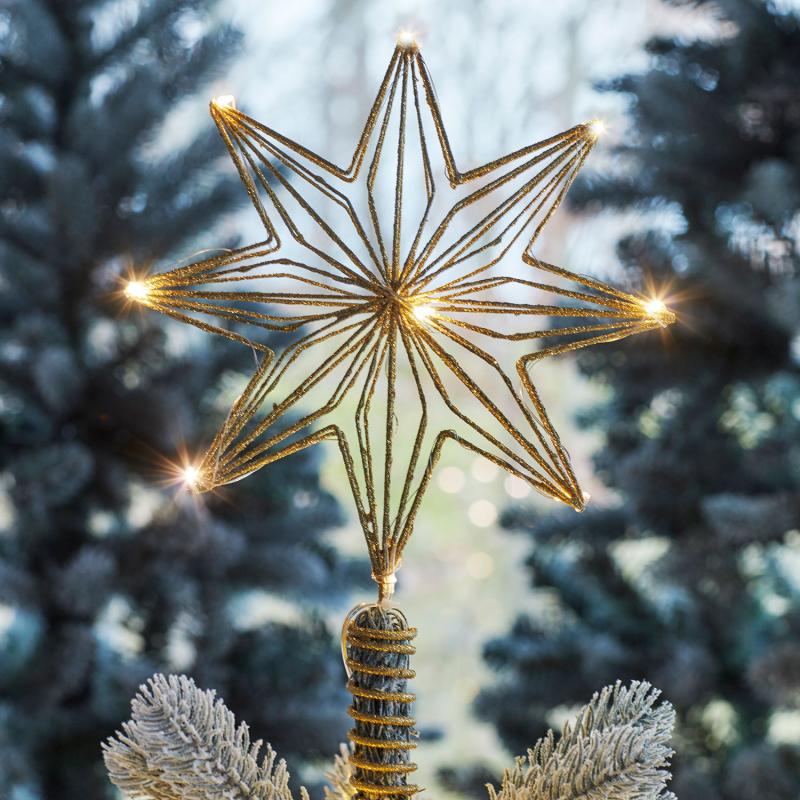 Produktbillede af Sirius Chloe Juletræsstjerne Guld 23 x 32 cm i premium kvalitet