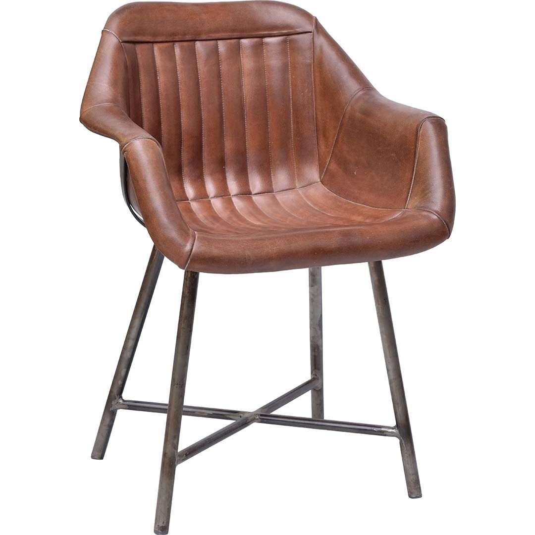 Produktbillede af TRADEMARK LIVING ICON LÆDER/STOL/ARMLÆN 82 i premium kvalitet