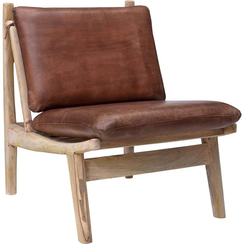 Trademark Living James loungestol med brune læderhynder ❤ Stort online udvalg i Trademark Living ❤ Billig fragt og hurtig levering 2 - 5 hverdage - Varenummer: BGH-47671240556874 / Ean: &
