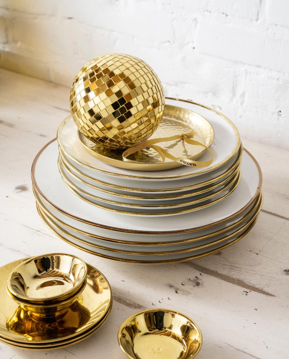 Produktbillede af Plate White Gold 20cm på tilbud i høj kvalitet