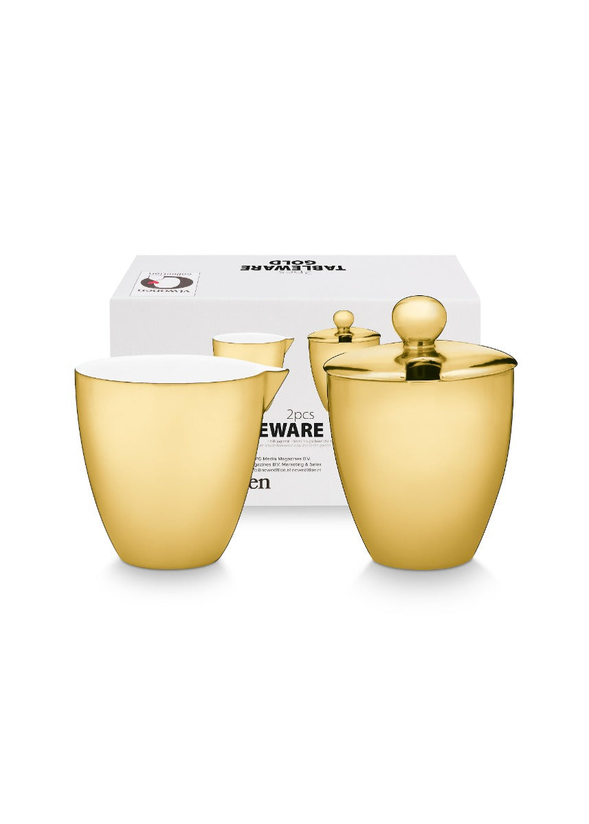 Produktbillede af Set/2 Tea Set Gold på tilbud i høj kvalitet