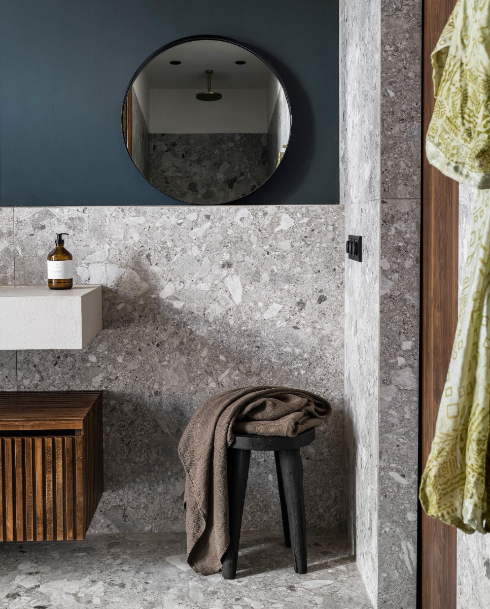 Produktbillede af Mirror Round Black 40 cm på tilbud i høj kvalitet