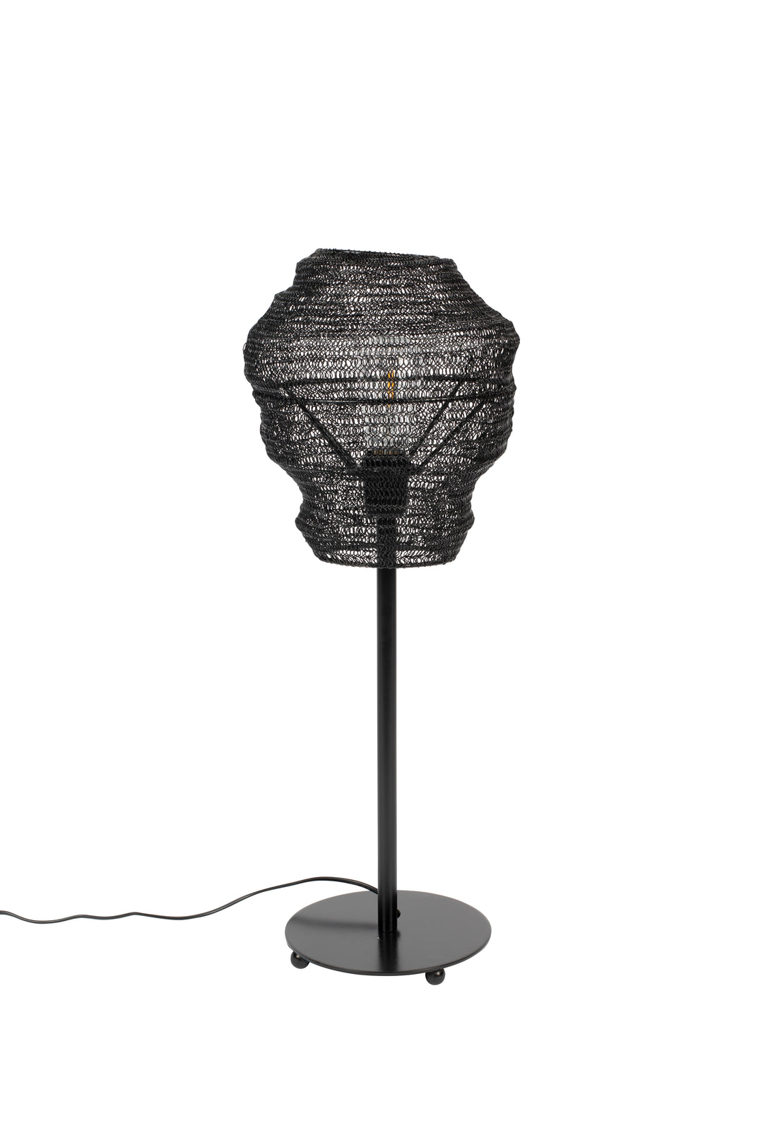 WHITE LABEL LIVING Lena bordlampe sort metal