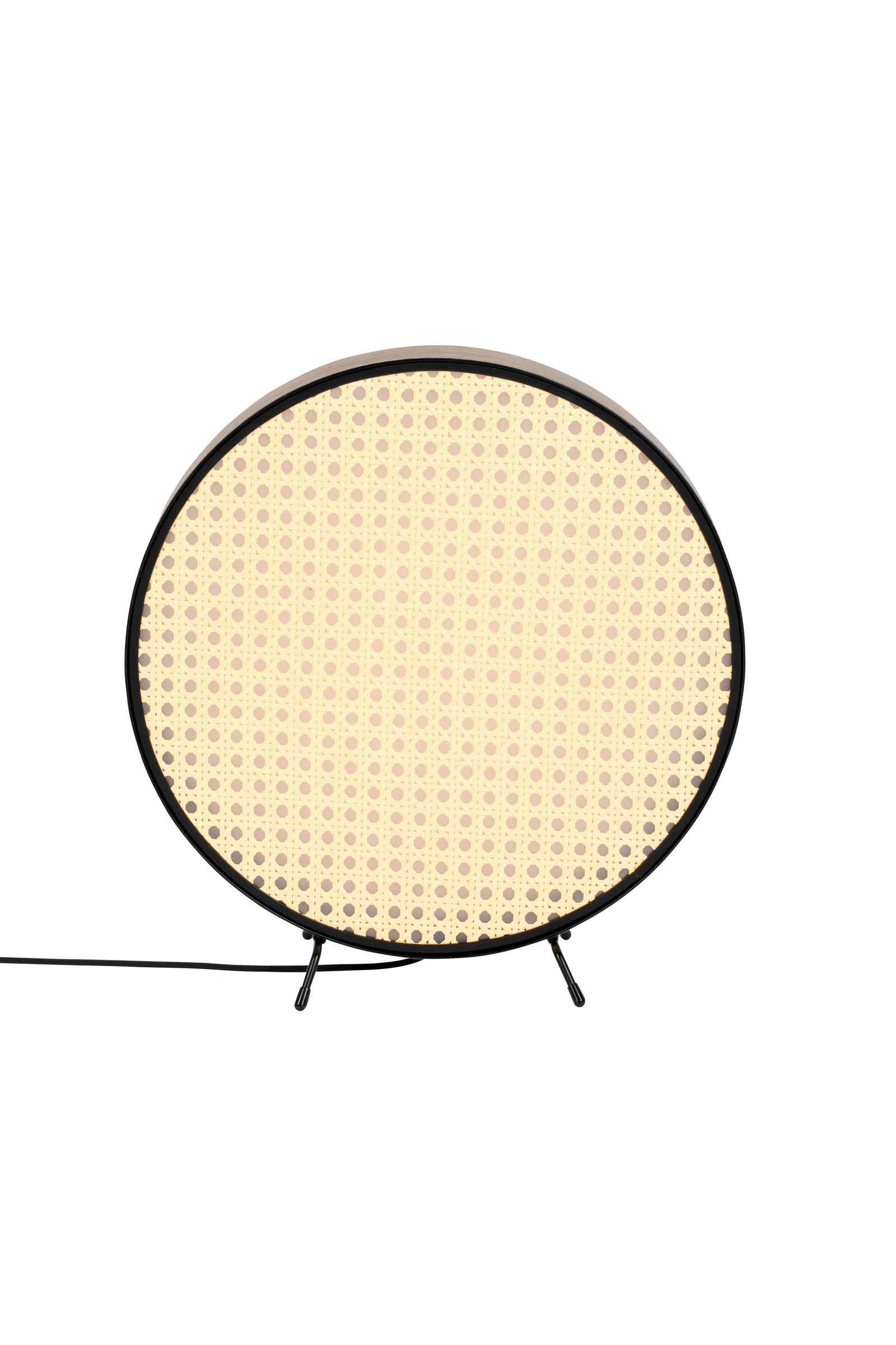 Produktbillede af ZUIVER Sien bordlampe natur rattan og brun valnøddefinér i premium kvalitet