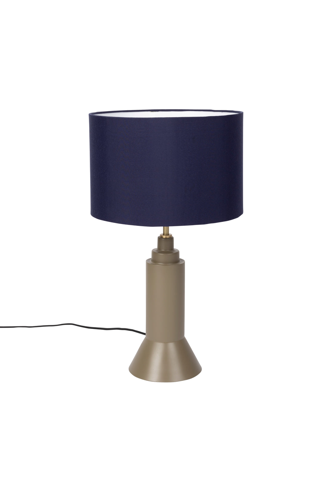 WHITE LABEL LIVING Kaja bordlampe mørkeblå skærm og jern