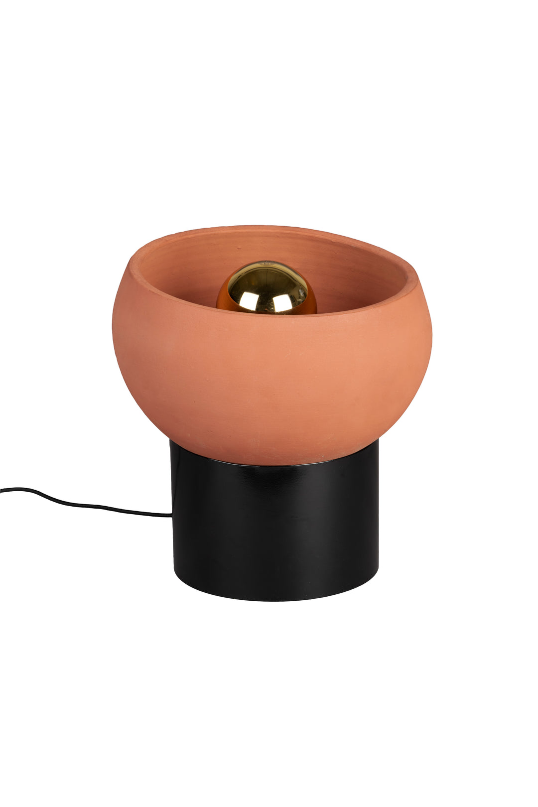 DUTCHBONE Zahra bordlampe S terra terracotta og sort metal