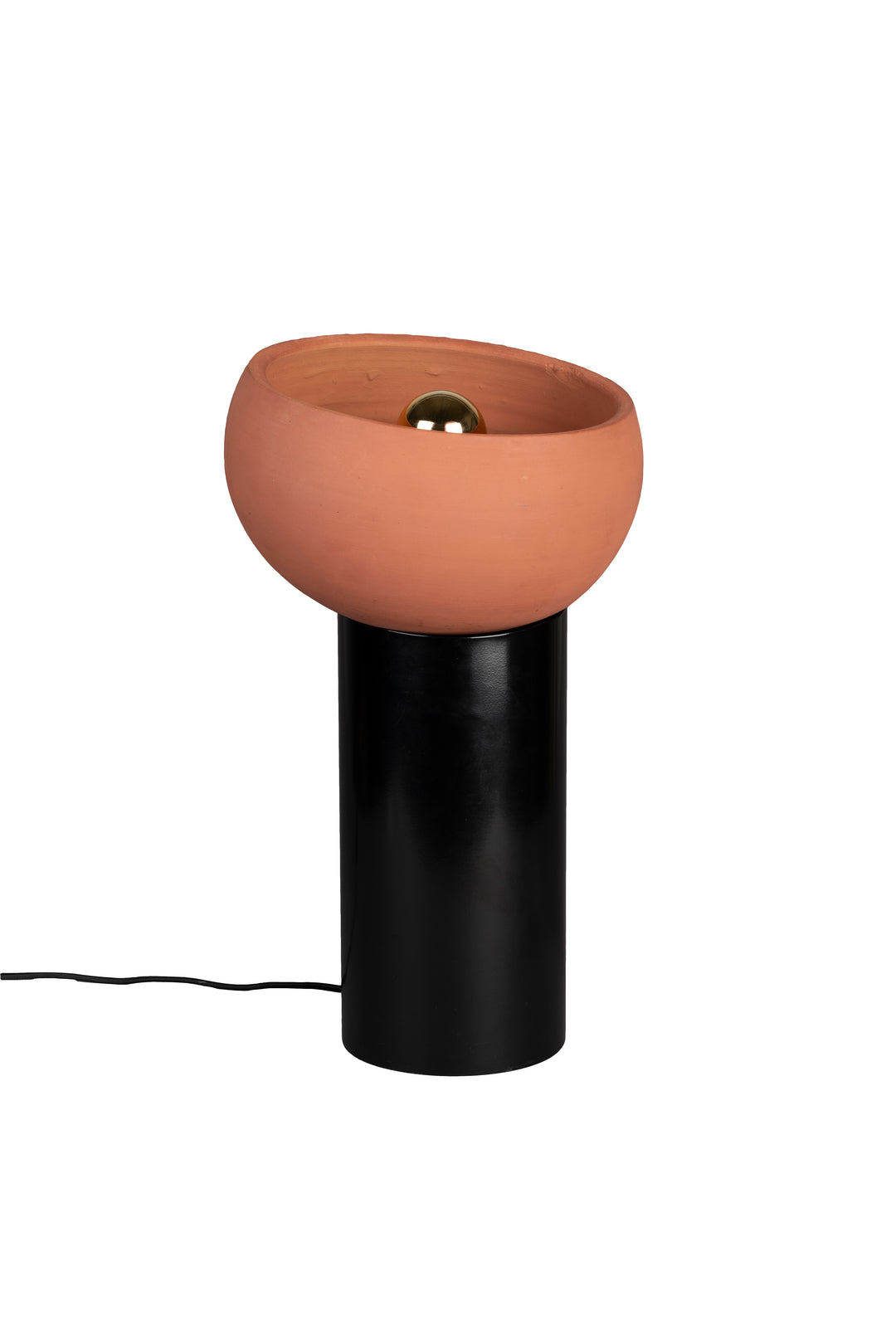 DUTCHBONE Zahra bordlampe M terra terracotta og sort metal
