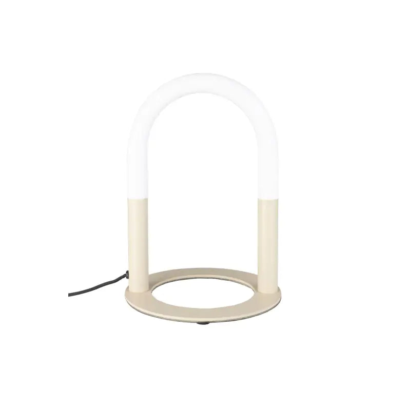 ZUIVER Arch bordlampe hvid akryl og beige metal