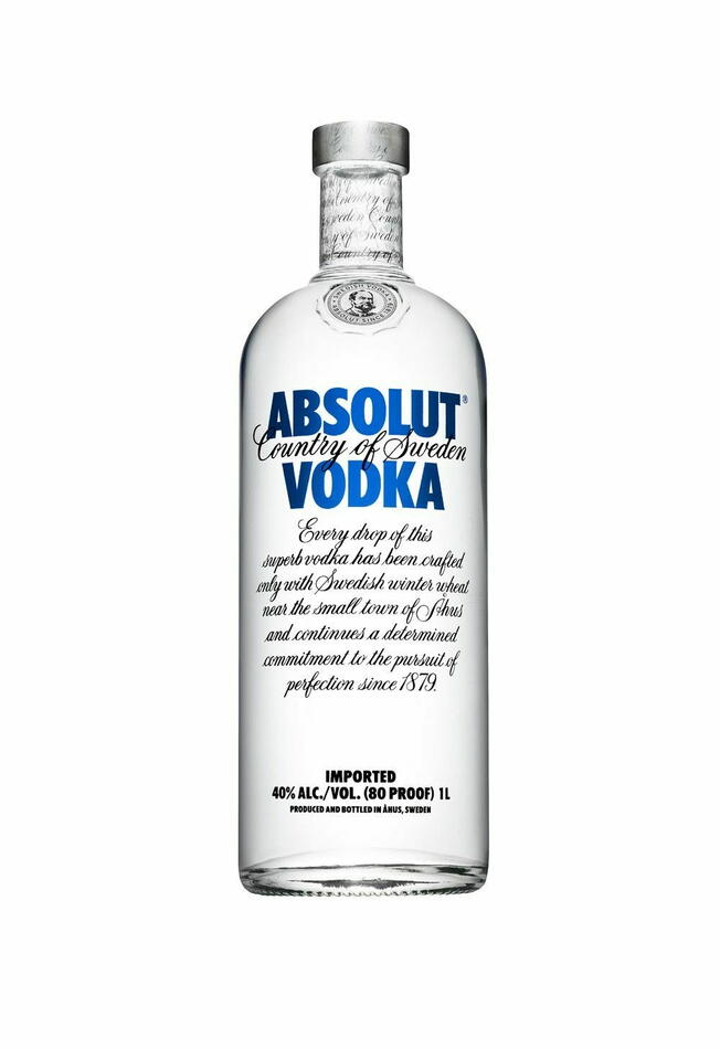 Produktbillede af Absolut Vodka* 1 Ltr på tilbud i premium kvalitet