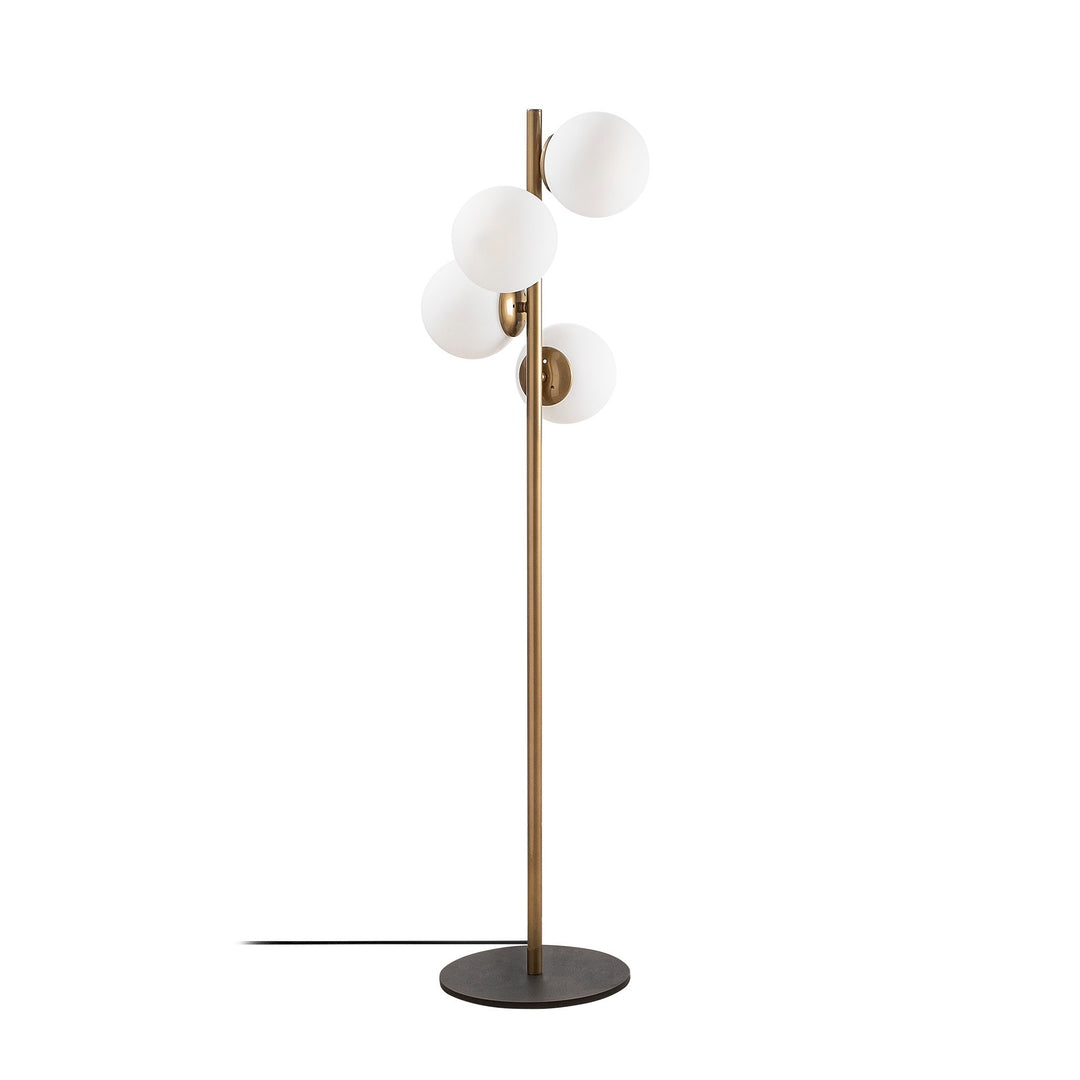 LUMI Lysara gulvlampe glas og guld metal