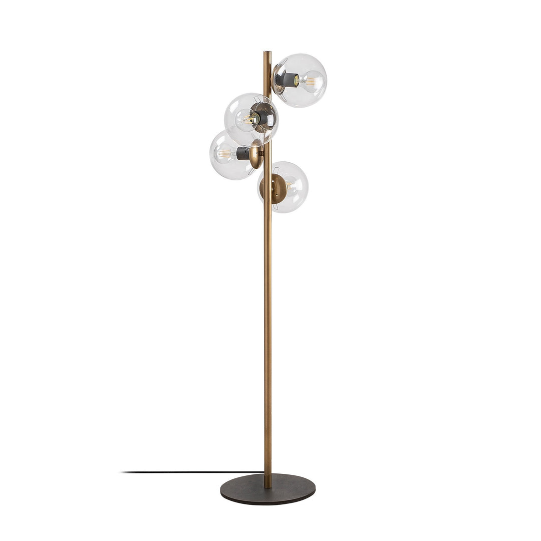 LUMI gulvlampe glas og guld metal
