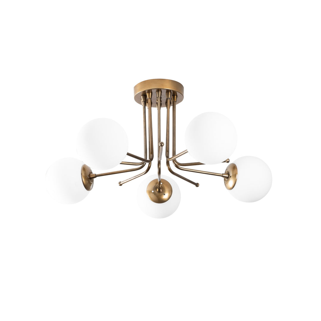 LUMI Fermo loftlampe hvid og guld jern