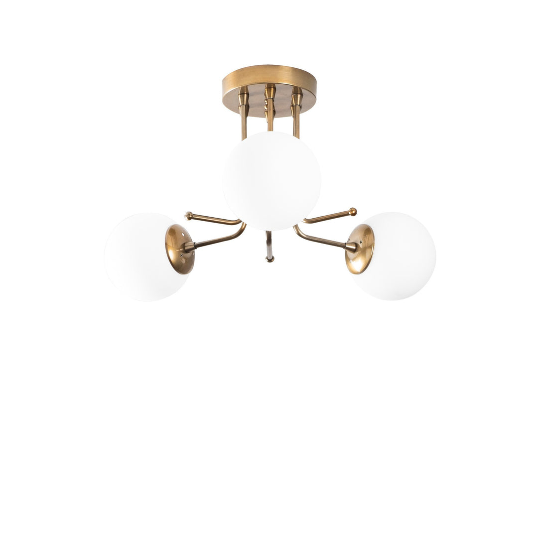 LUMI Phoebria loftlampe hvid og guld metal