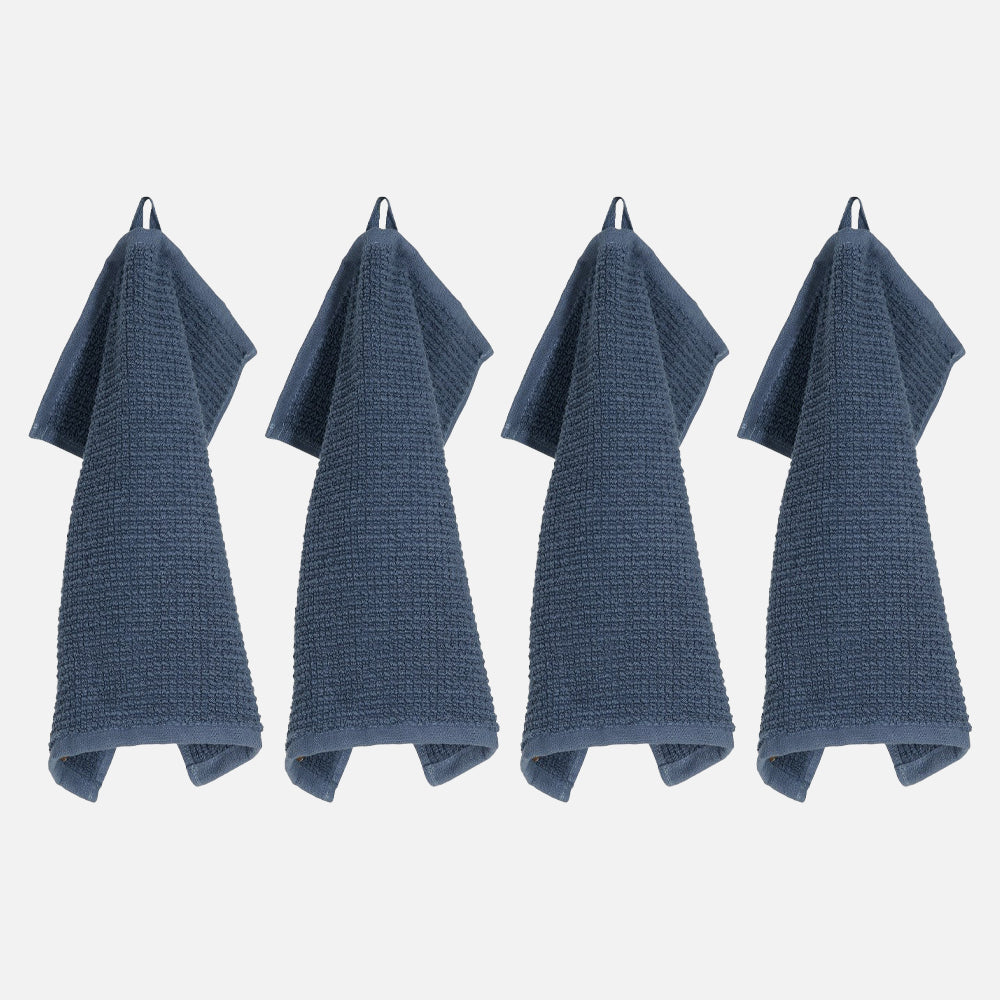 Produktbillede af ORGANIC CLUB Håndklæde mørkeblå 30x30 cm Mørkeblå på tilbud i høj kvalitet