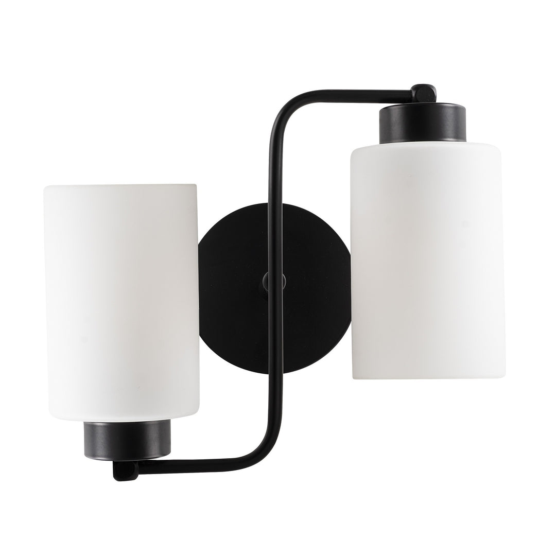 LUMI Pozuelo de Alarcón væglampe glas og sort metal