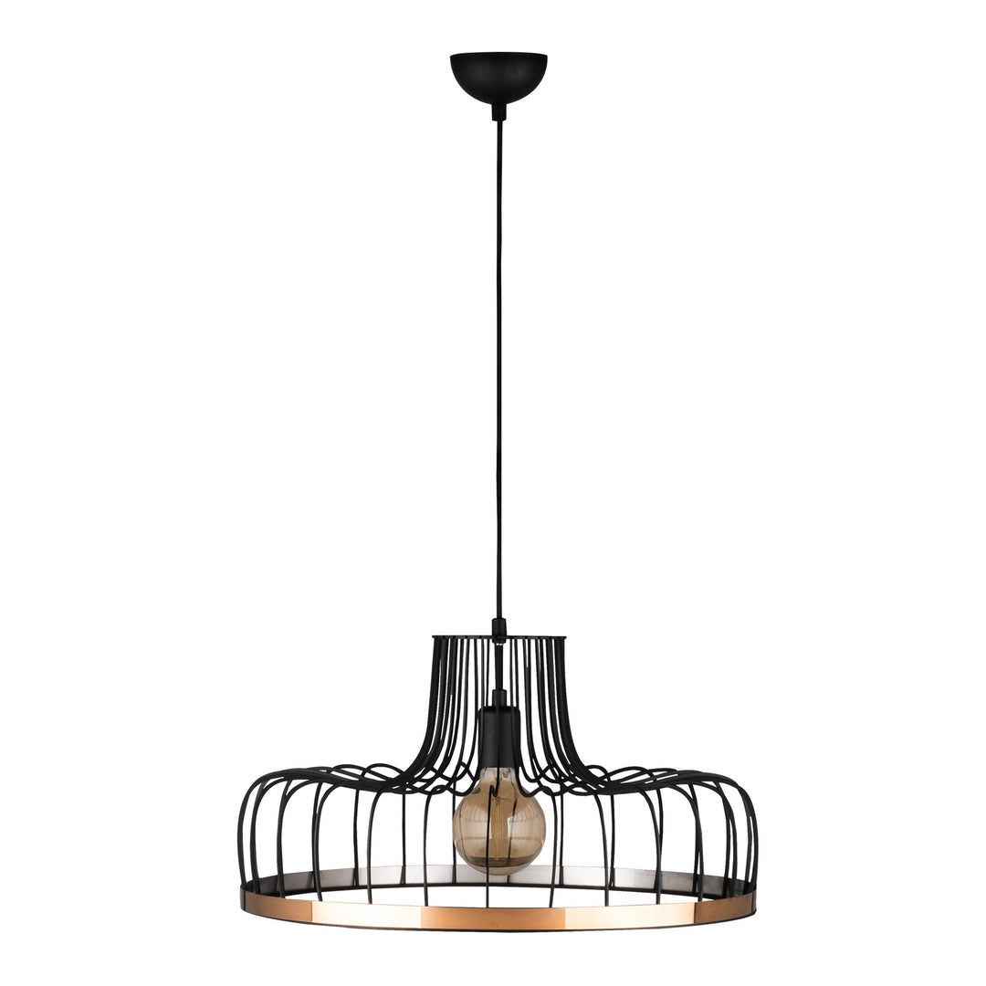 LUMI Valenciennes loftlampe kobberfarvet og sort metal