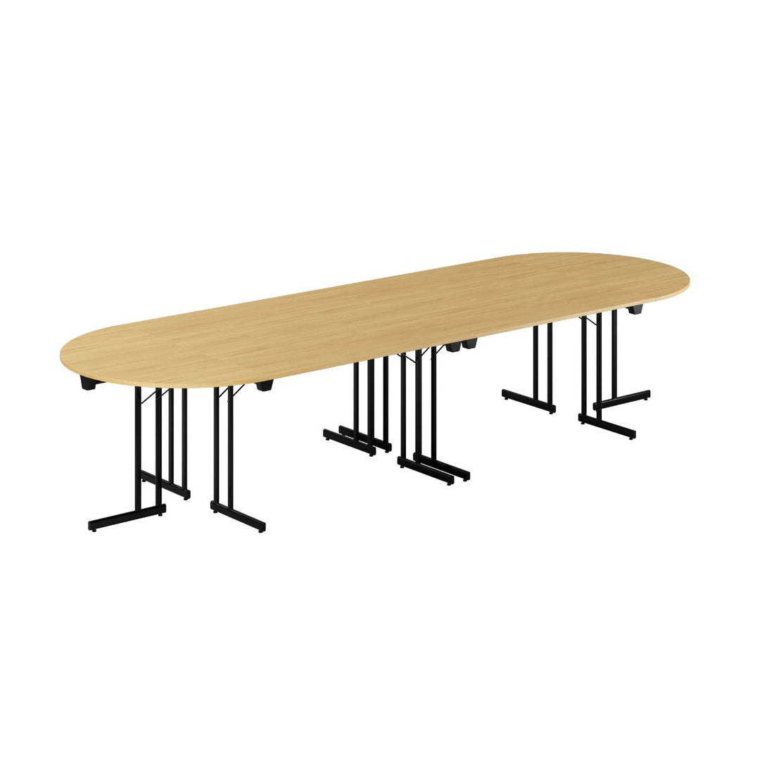 Produktbillede af Konferencebord 360x120cm Sammenklappeligt bord Eg-sort på tilbud