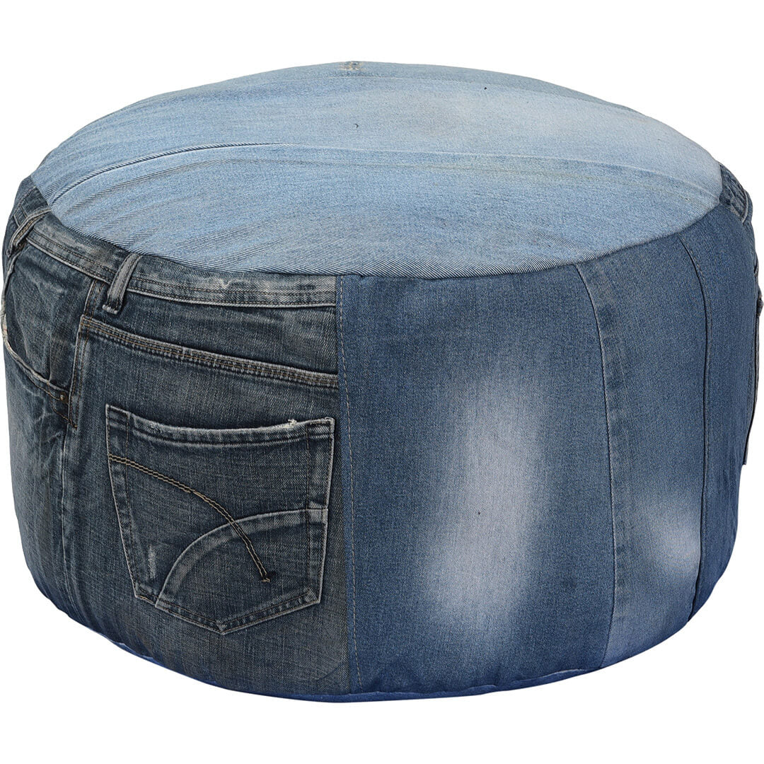Produktbillede af Trademark Living Denim puf lav 54 i premium kvalitet