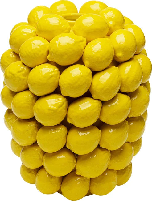 KARE DESIGN Lemon Juice vase rund gul porcelæn H:40cm