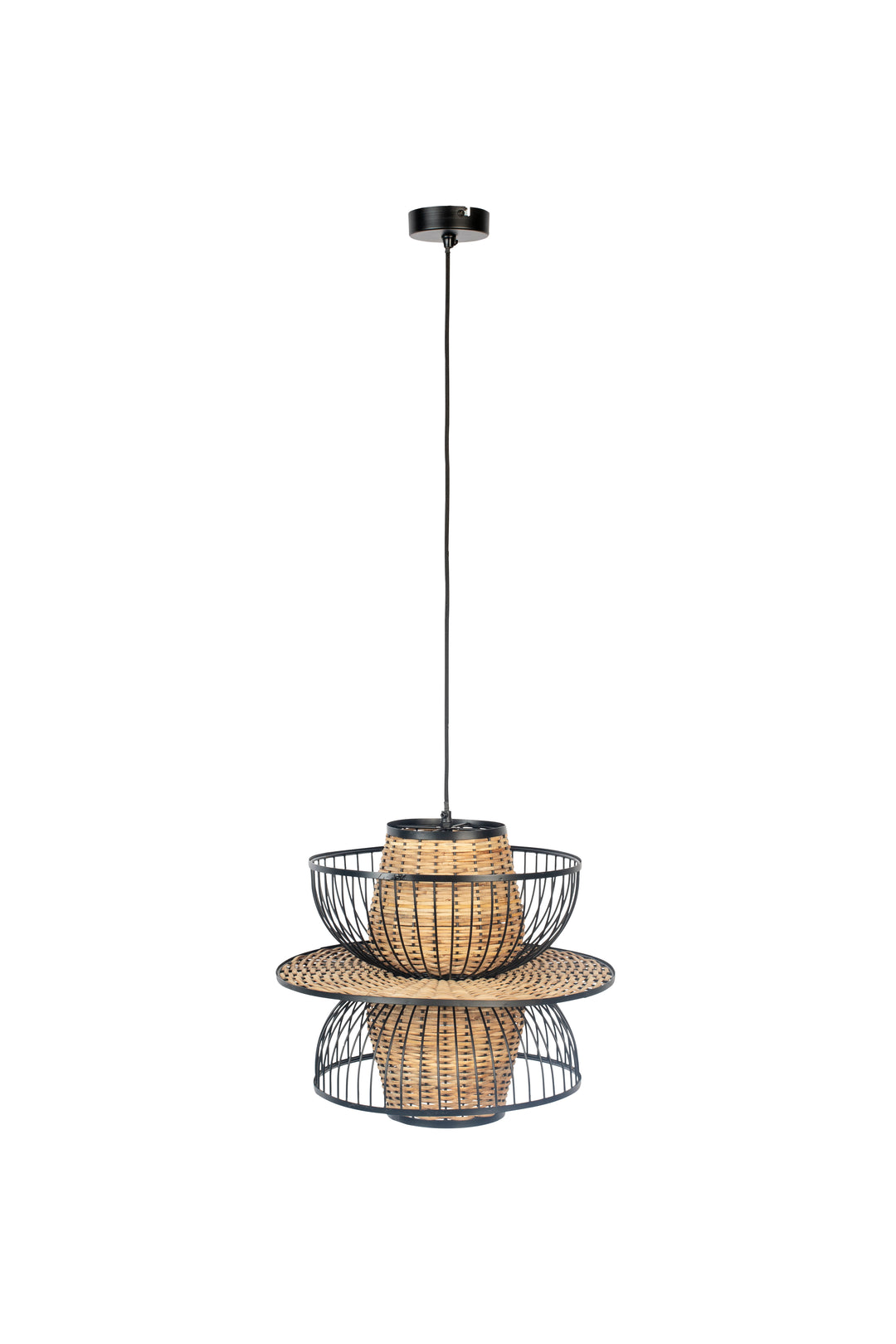 WHITE LABEL LIVING Carmen L loftlampe sort metal