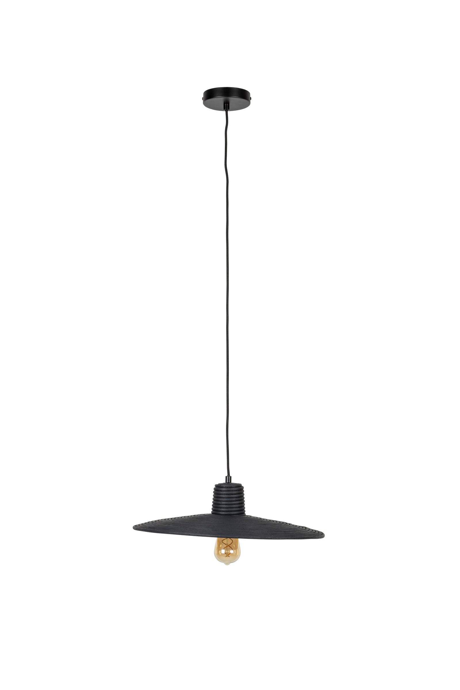 Produktbillede af ZUIVER Balance loftlampe M sort rattan i premium kvalitet