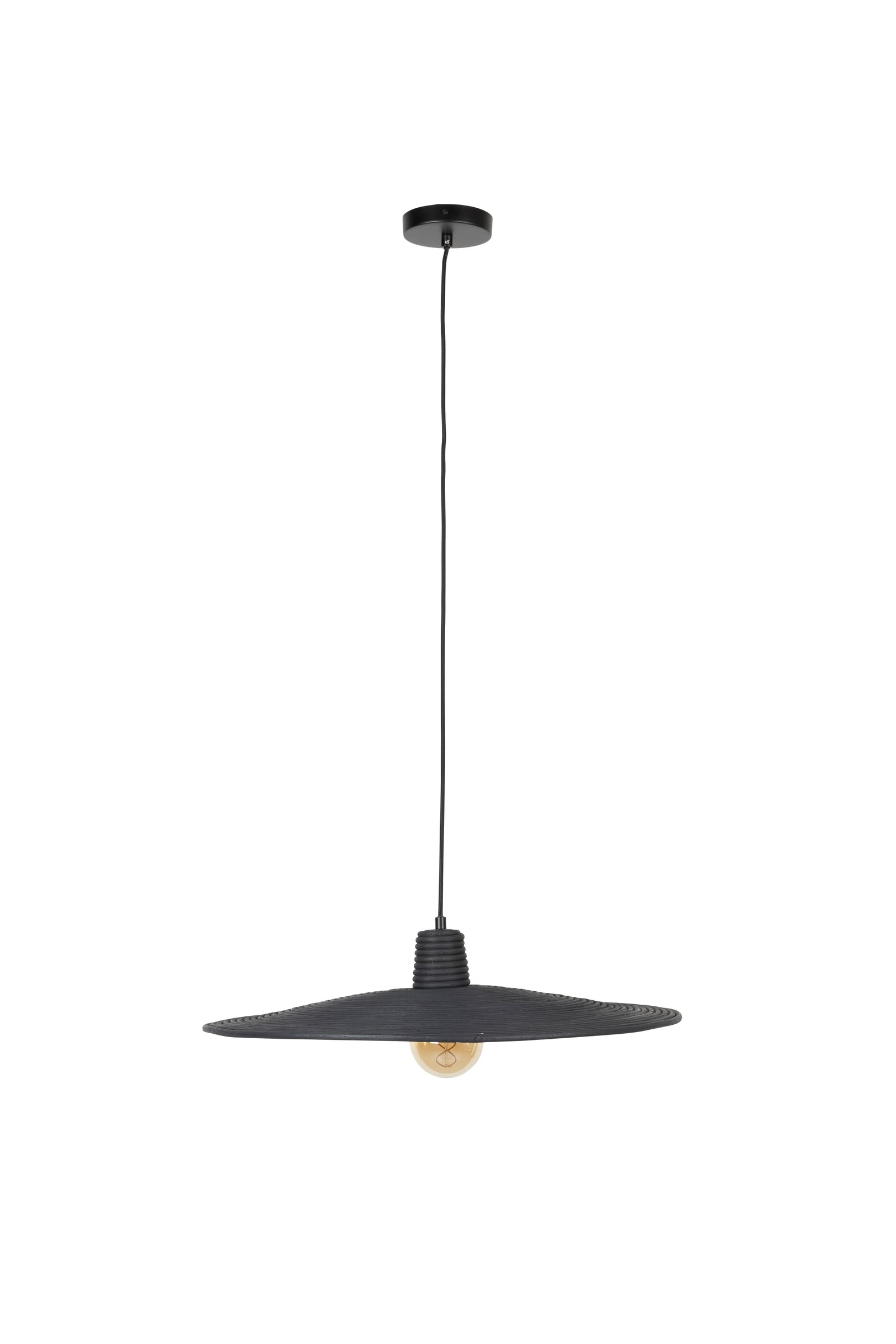 Produktbillede af ZUIVER Balance loftlampe L sort rattan i premium kvalitet