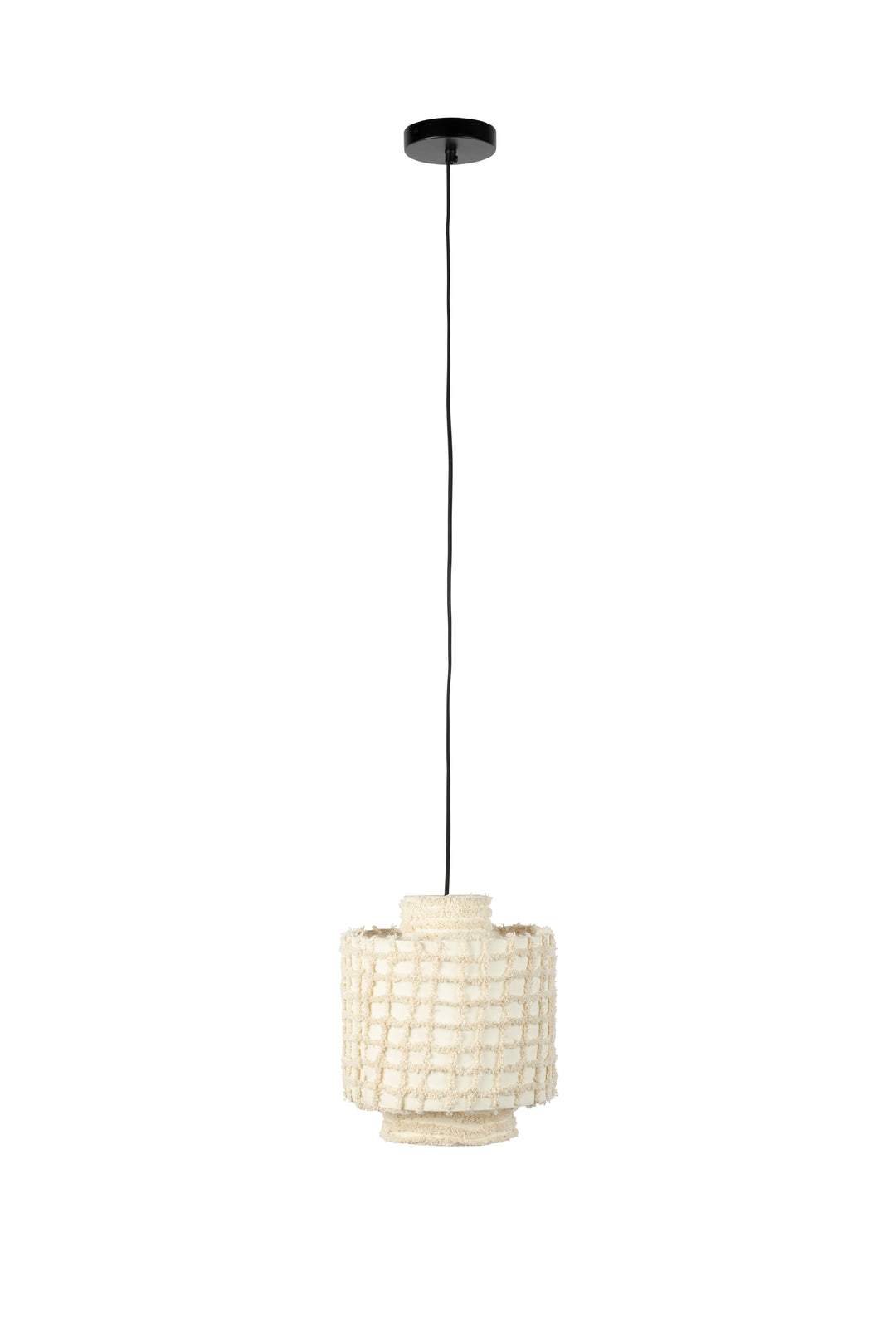 WHITE LABEL LIVING Arjun Bred loftlampe hvid bomuld