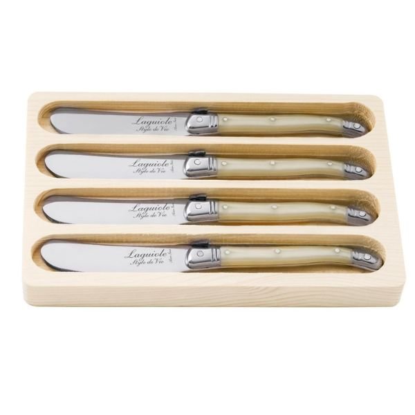 Smørkniv Laguiole Perle Sæt 4 Sdv ❤ Stort online udvalg i STYLE DE VIE ❤ Billig fragt og hurtig levering 2 - 5 hverdage ❤ Varenummer: BAR-689272 / Ean: '8718719300831 på lager - Udsalg på Hjem og have | Køkken og spisestue | Service og bestik Spar op til 65% - Over 424 kendte brands på udsalg