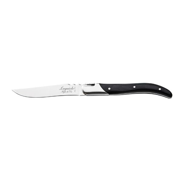 Produktbillede af Grillknive Laguiole Sort Ebenholts Sæt 6 Sdv på tilbud i premium kvalitet